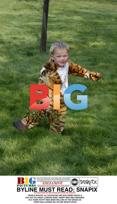 Ali Cockayne and son Henry in West London park