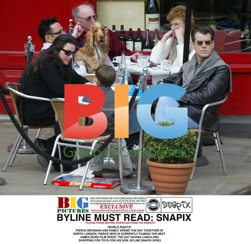 Pierce Brosnan and Family in North London