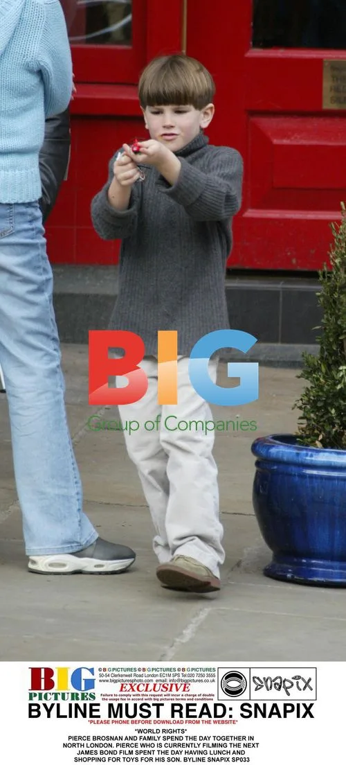 Pierce Brosnan and family out in North London