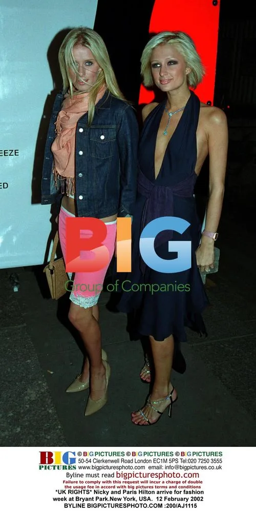 Nicky and Paris Hilton at Fashion Week