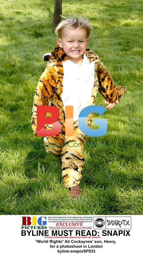 Ali Cockayne with son Henry in London photoshoot