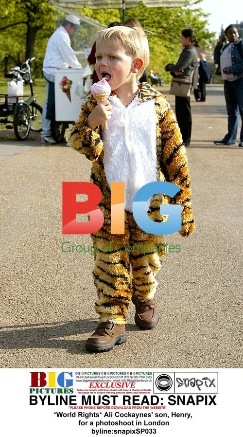 Ali Cockaynes' son Henry in London photoshoot