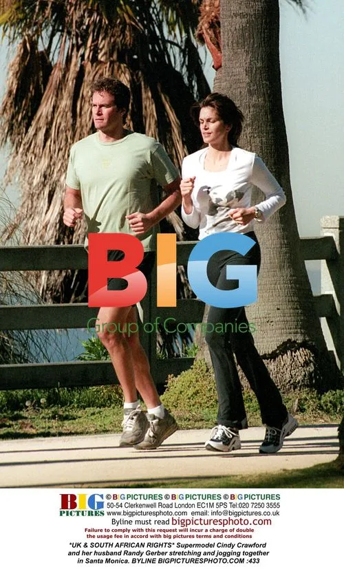 Cindy Crawford and Randy Gerber Jogging in Santa Monica