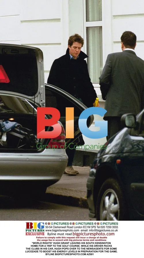 Hugh Grant Leaving Home for Golf