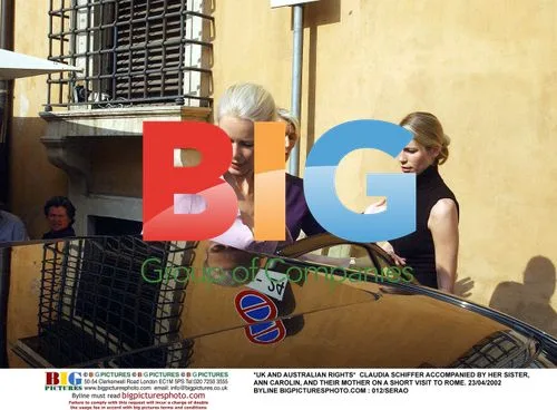 Claudia Schiffer and family visit Rome