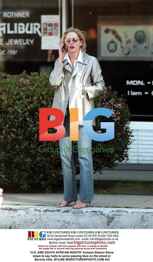 Sharon Stone greets fans in Beverly Hills