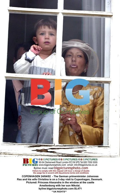 Princess Alexandra with son Nikolai at Amelienborg