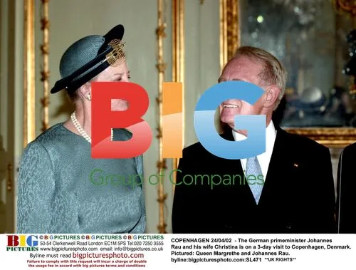 Queen Margrethe and Johannes Rau in Copenhagen