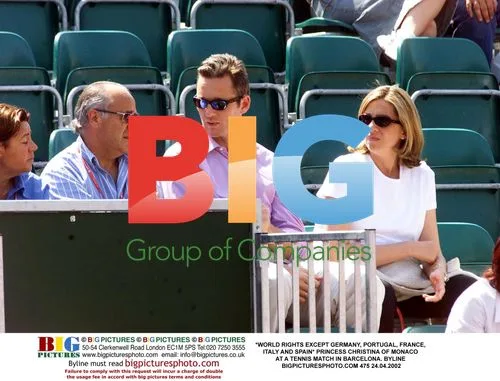 Princess Christina of Monaco at Tennis Match in Barcelona