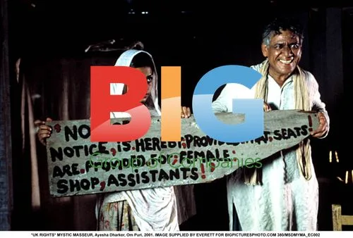Ayesha Dharker and Om Puri in "Mystic Masseur"