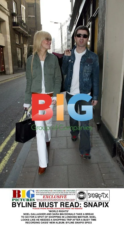 Noel Gallagher and Sara Macdonald Shopping in Mayfair