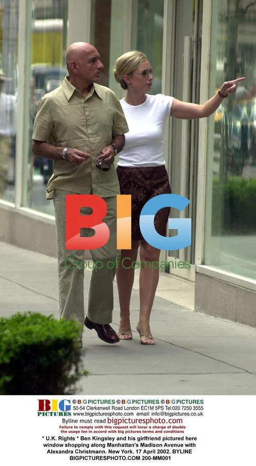 Ben Kingsley window shopping in Manhattan