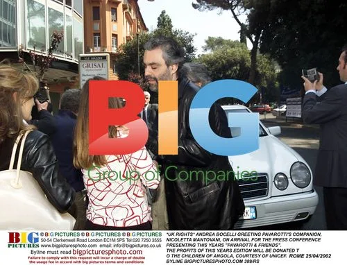 Andrea Bocelli Greets Nicoletta Mantovani