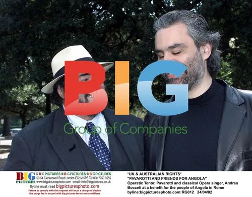 Pavarotti and Bocceli at Benefit for Angola