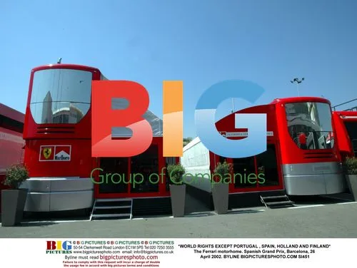 The Ferrari motorhome at Spanish Grand Prix