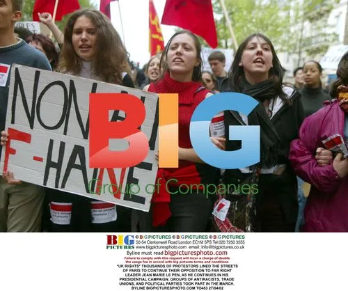 Protest against Jean Marie Le Pen in Paris