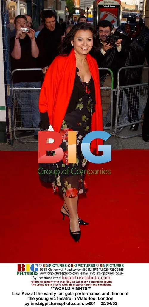 Lisa Aziz at Vanity Fair gala in London