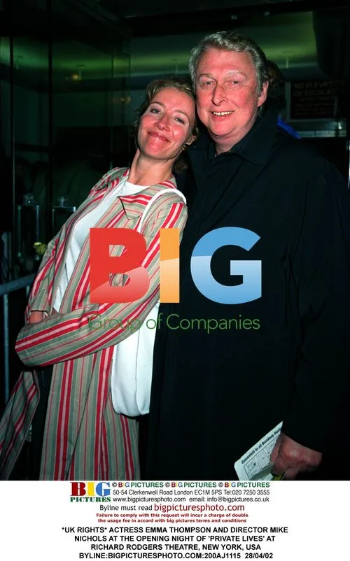 Emma Thompson and Mike Nichols at 'Private Lives' opening