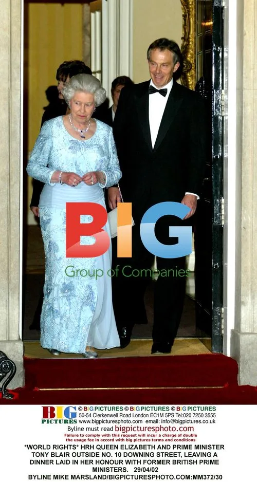 Queen Elizabeth and PM Tony Blair at Downing Street