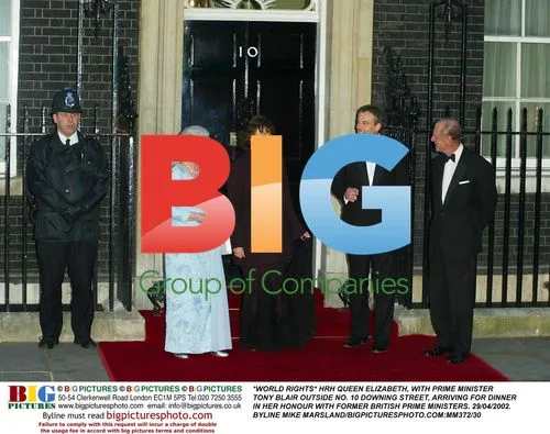 Queen Elizabeth and Prince Philip Arrive for Dinner