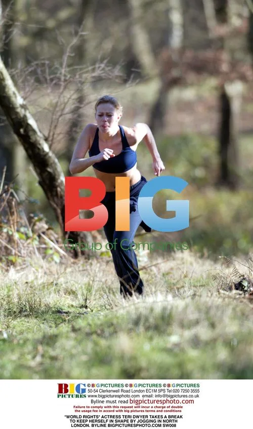 Actress Teri Dwyer Jogs in North London