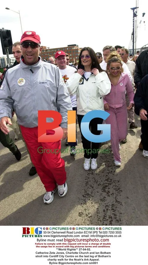 Zeta Jones, Church, Botham in Cardiff for Charity Walk