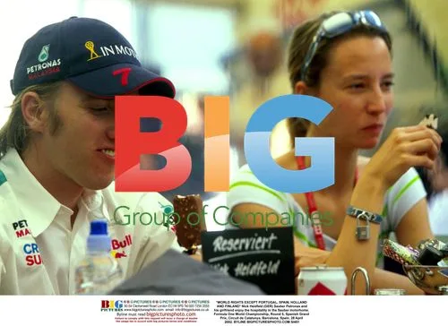Nick Heidfeld and girlfriend at Spanish GP