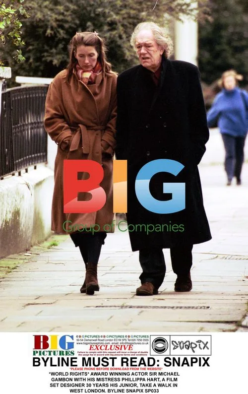 Sir Michael Gambon with Phillippa Hart