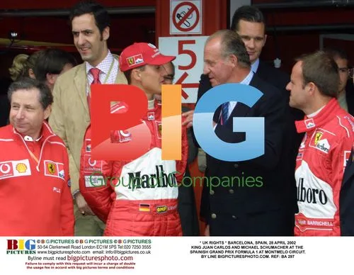 King Juan Carlos and Michael Schumacher at Spanish GP