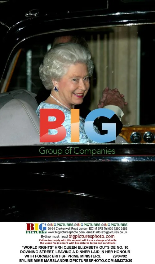 Queen Elizabeth Leaving Dinner at 10 Downing St