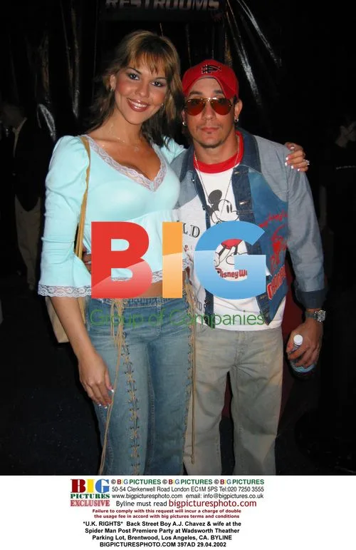 A.J. Chavez & wife at Spider Man Premiere Party