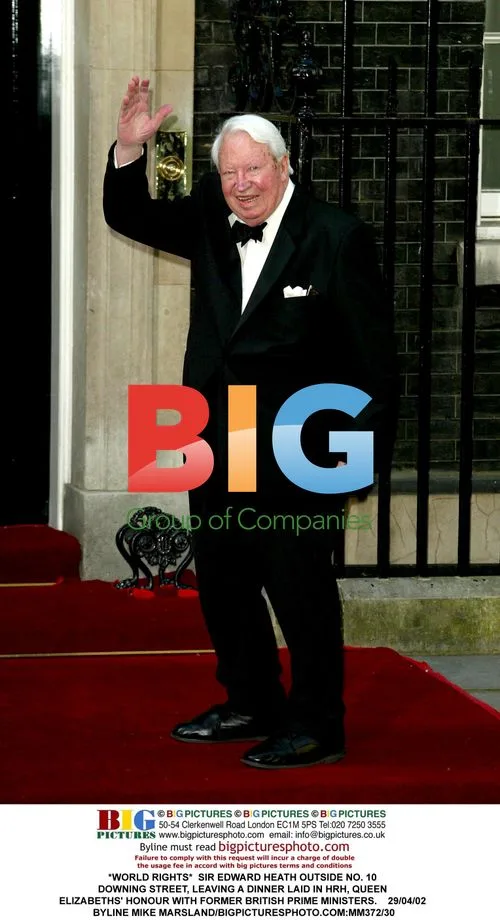Sir Edward Heath Leaving Dinner at Downing Street