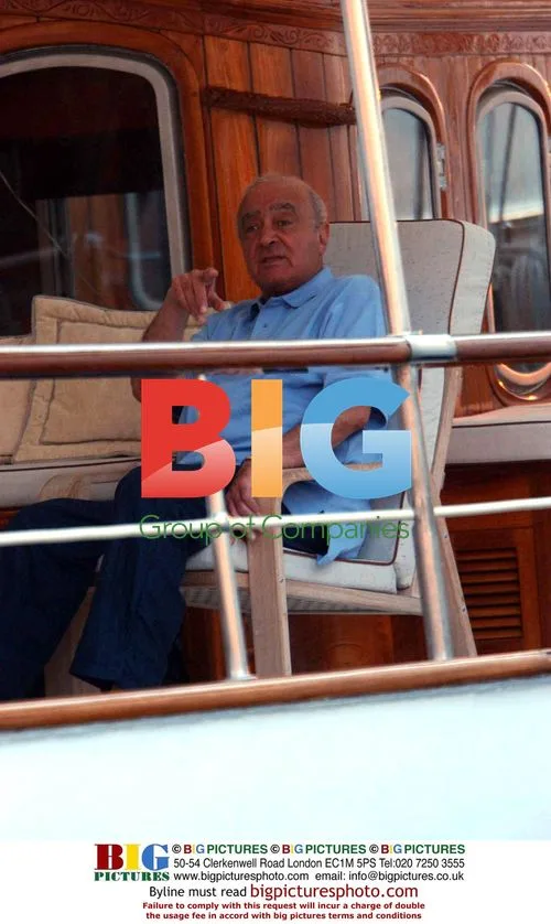 Mohammed Al Fayed on his boat in St Tropez