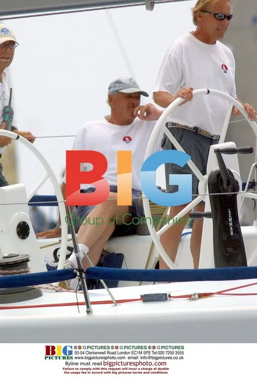 King Harold of Norway on yacht "Fram XV"