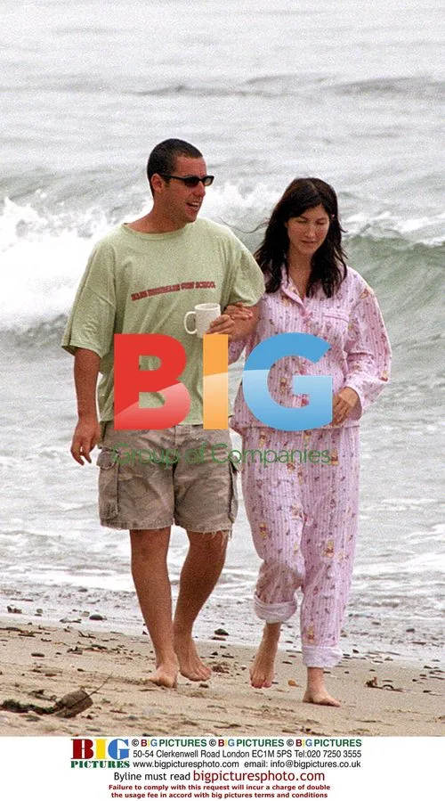Adam Sandler with fiancée and dog in Malibu