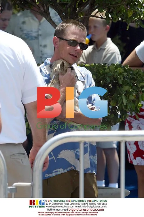 Michael J. Fox with Puppy in LA
