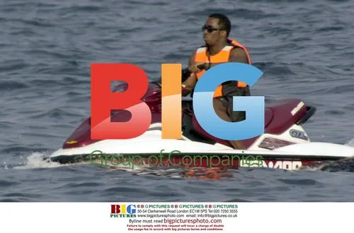 Puff Daddy on Jetski in Sardinia
