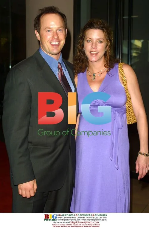 Raphael Sbarge with pregnant wife at Family TV Awards
