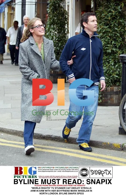 Cat Deeley and Mark Wheelan in North London