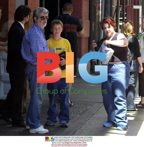 George Lucas and family in Soho, NYC
