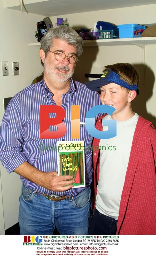 George Lucas and son Jett at 'Into The Woods' Broadway show