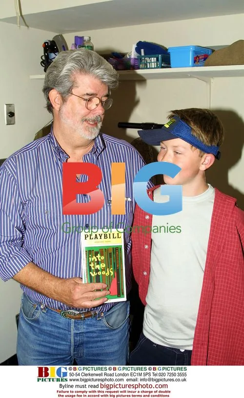 George Lucas and son Jett at 'Into The Woods' event