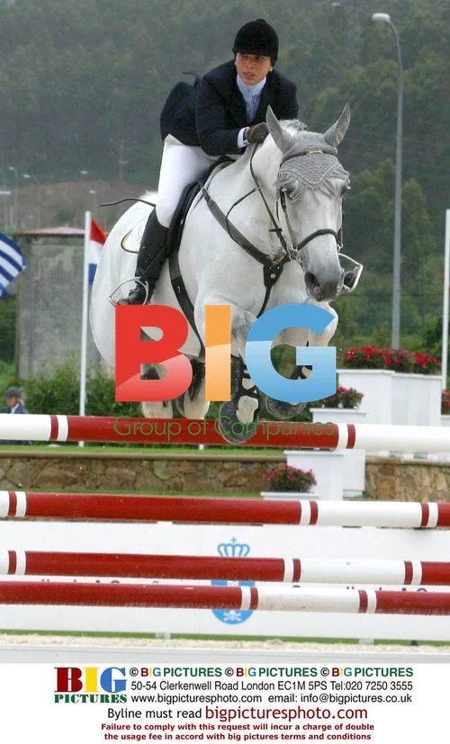 Princess Haya of Jordan at horse jumping event
