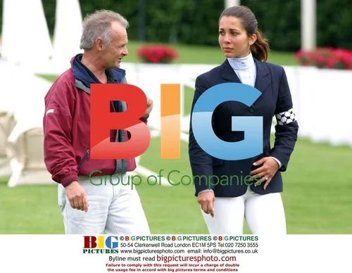 Princess Haya of Jordan at Horse Jump Event