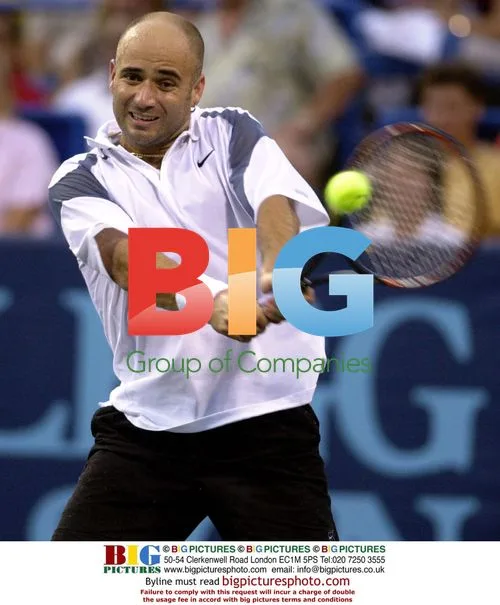 Andre Agassi loses to James Blake