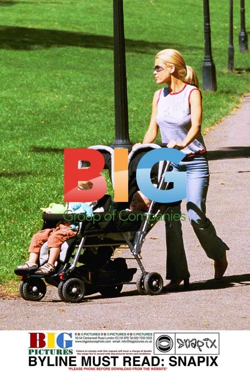 Melinda Messenger with Sons in Park