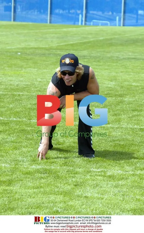 Jon Bon Jovi at Giants Practice