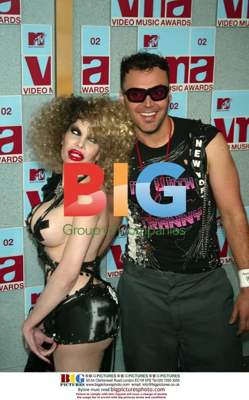 David LaChapelle and Amanda Lepore at 2002 MTV VMAs