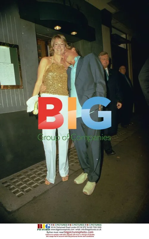 Frank Skinner with female friend at The Ivy