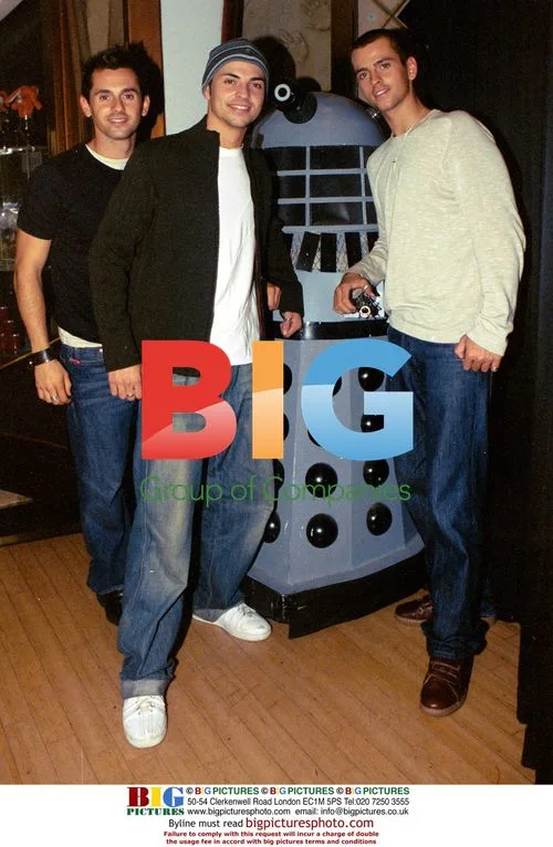 Boyband 3SL with Dalek at 'Windtalkers' Screening